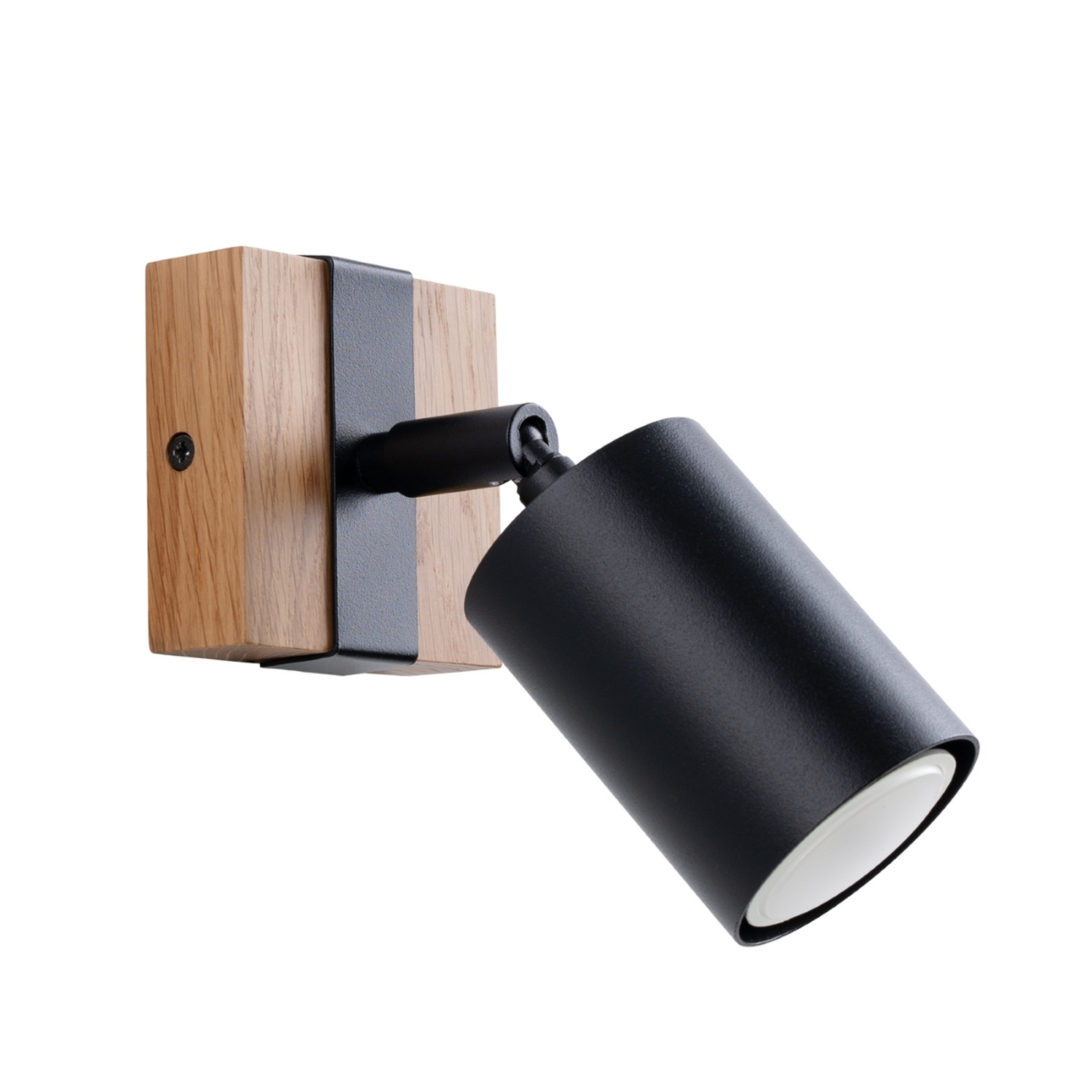Sollux Lighting Wall Lamp Fager 1 Black - Black/Natural Wood