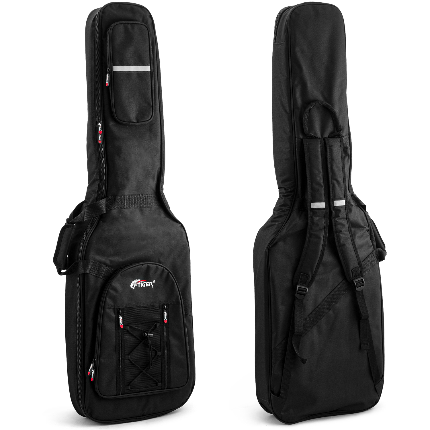Tiger Music Padded Bass Guitar Gig Bag With Back Straps & Handle - Neutral