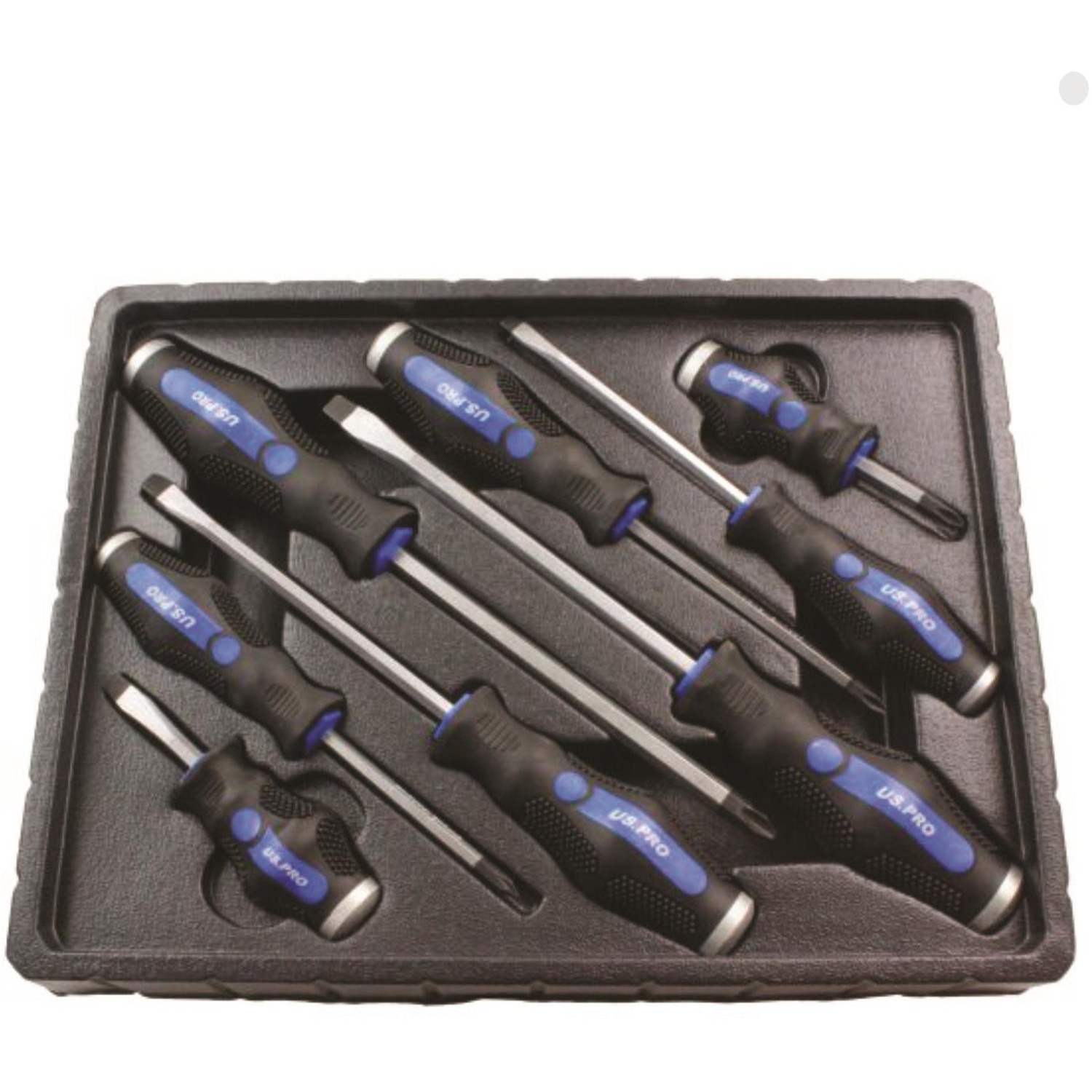 US PRO SCREWDRIVER SET 8PC GO-THRU / POUND-THRU SLOTTED & PHILLIPS BERGEN 1605 - Image 4