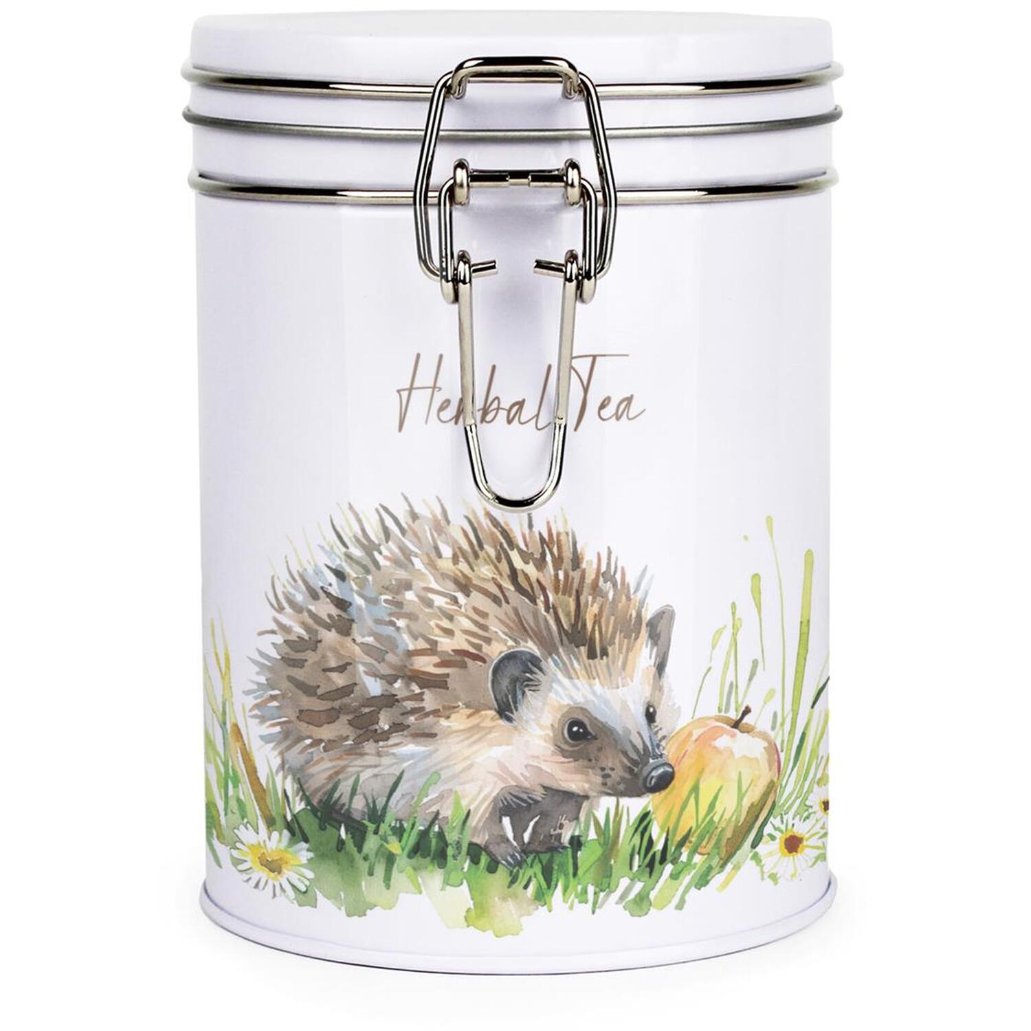 Purely Home Hedgehog & Apple Hot Drinks Canister - Herbal Tea Storage Gift Tin - Image 2