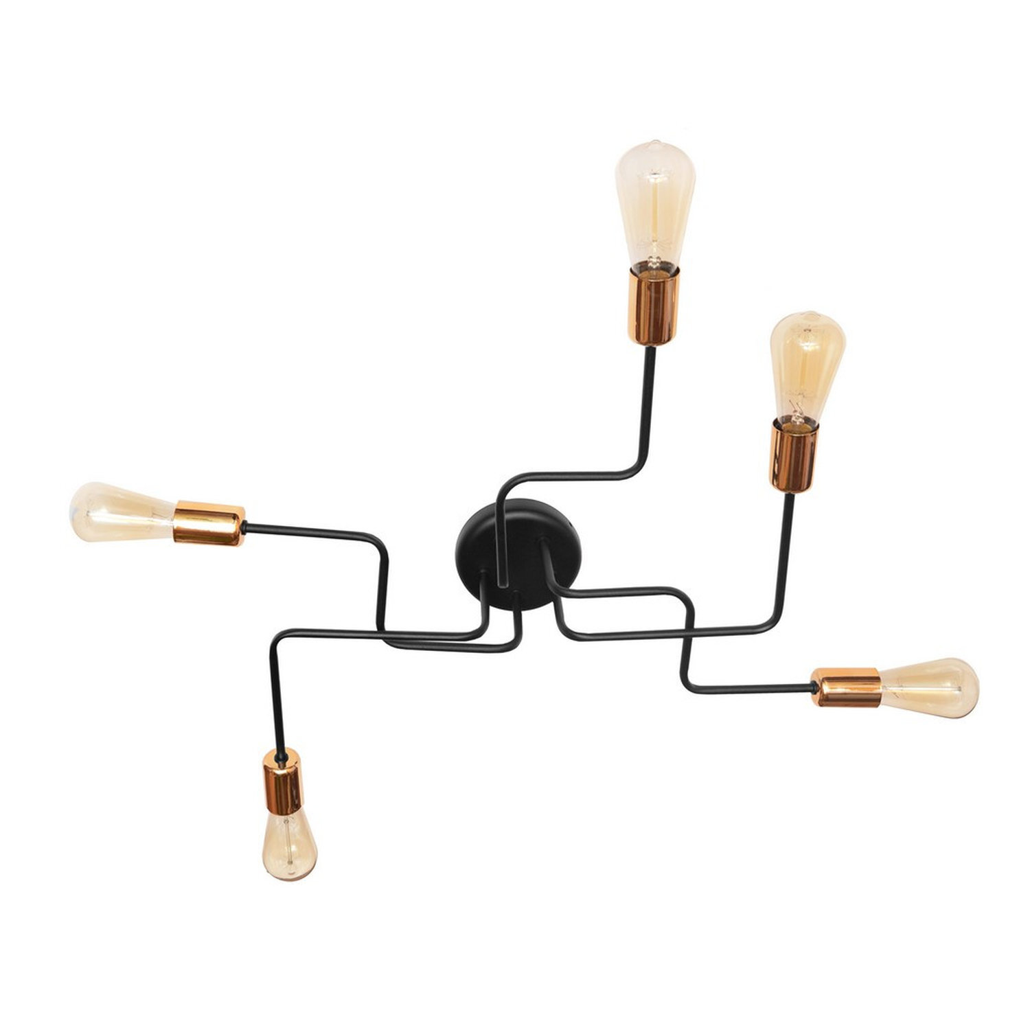 Helam Lighting Tube Ceiling Light Black