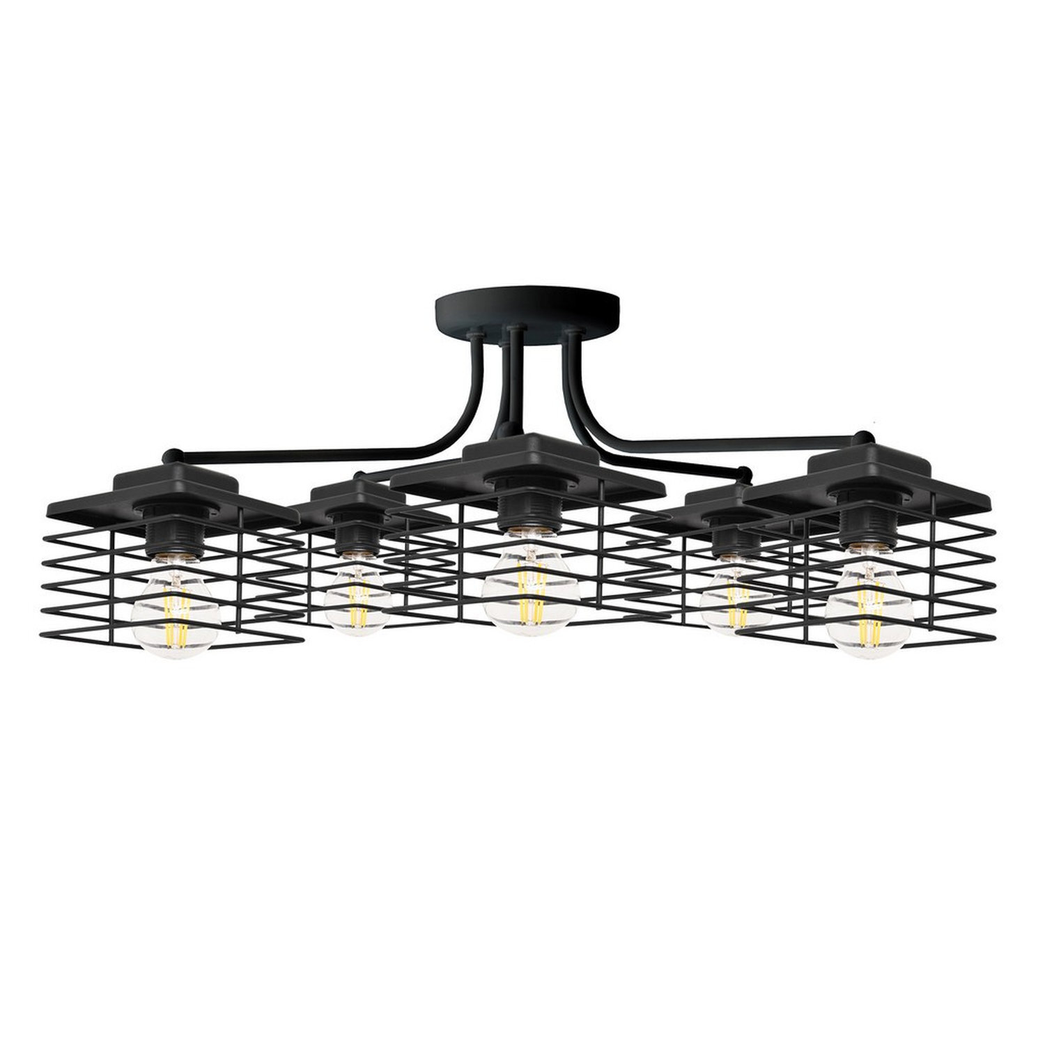 Helam Lighting Edison Ceiling Light Black