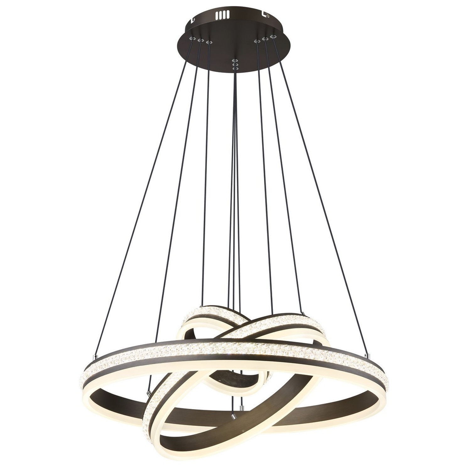 Globo Grouni Led Hanging Light, Ø 60 Cm, Titanium-Coloured, Cct, Metal - Image 4