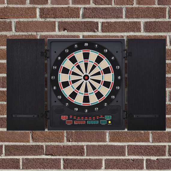 HOMCOM Electronic Dartboard In Case LED Scoreboard