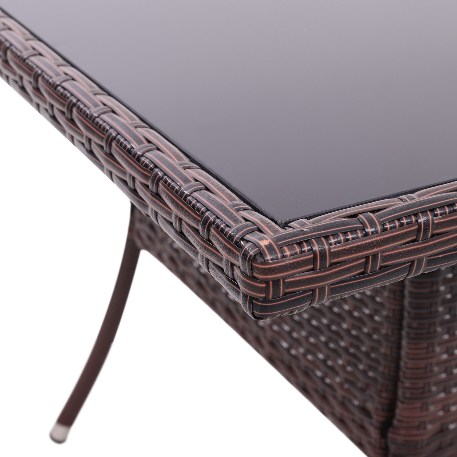 Rattan Dressing Garden Coffee Table - Brown 23 1kg