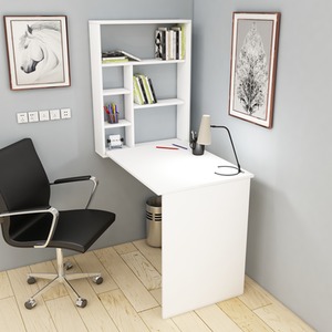 Sedir Computer Desk with Shelves