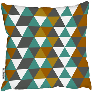 Autumn Geometric Triangles Cushion