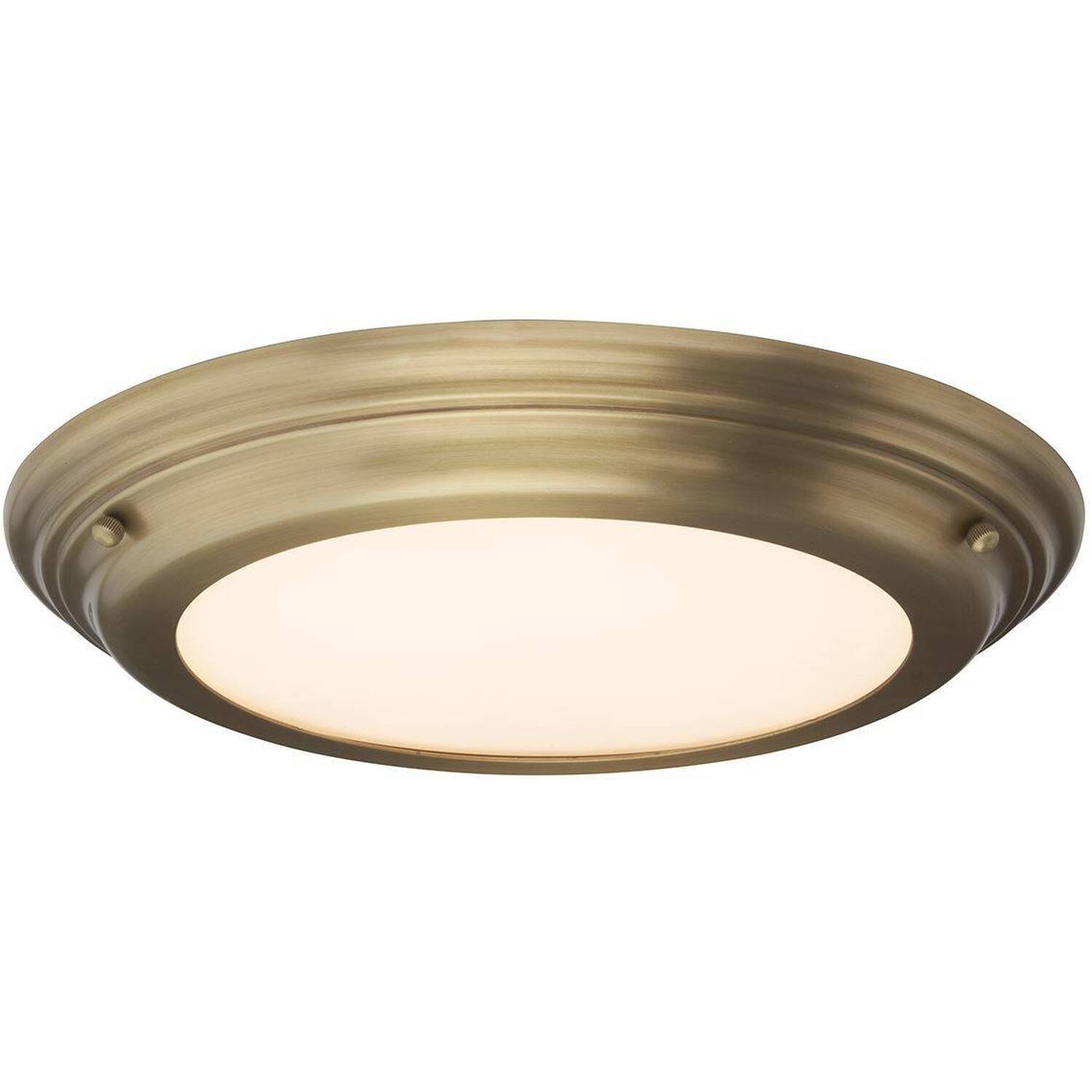 Welland LED 1 Light Flush Light - Aged Brass - Brass