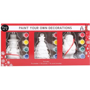 Set of 3 Paint Your Own Decorations