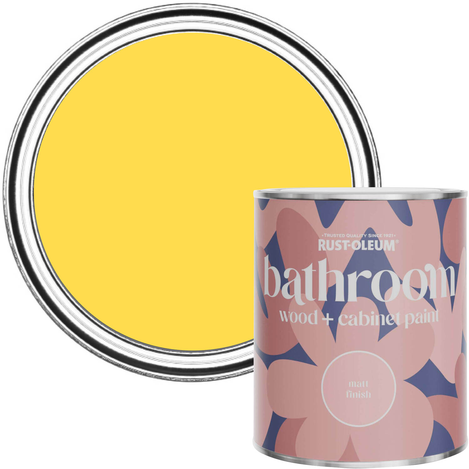 Rust-Oleum Bathroom Wood  Cabinet Paint Matt - Lemon Sorbet 750ml - Lemon Sorbet