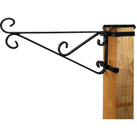 Wooden Post Hanging Basket Bracket