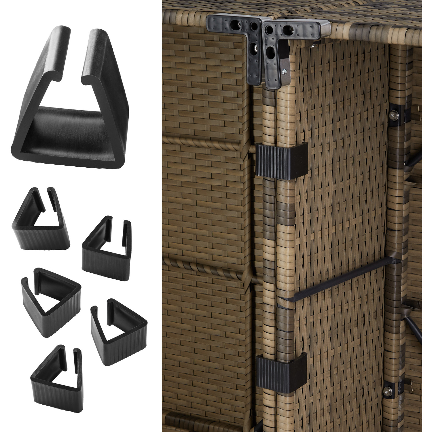 Rattan Garden Furniture Set Lounge Florence - Nature