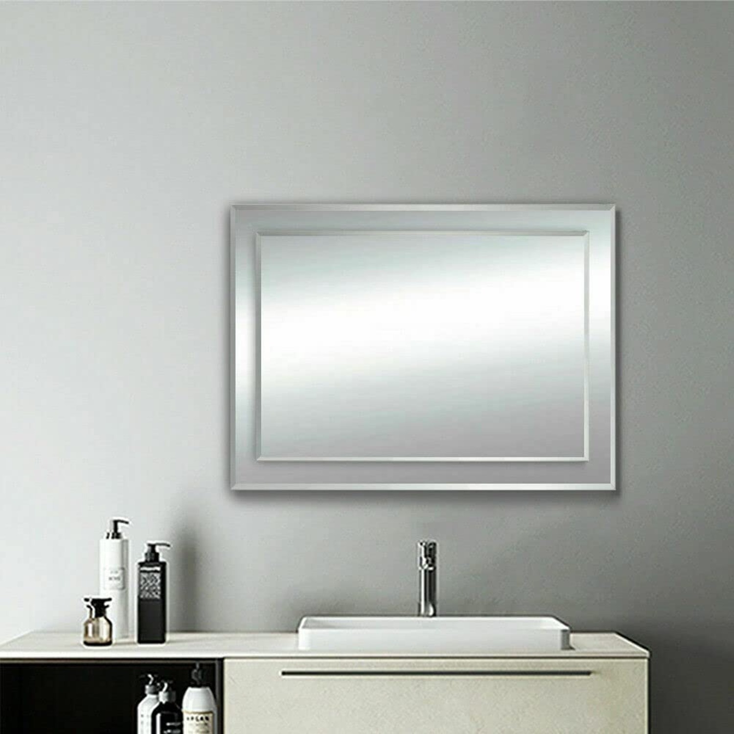 Image of Double Layer Wall Mounted Bathroom Mirror&hellip;