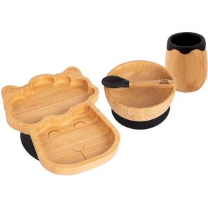 Llama Bamboo Suction Baby Feeding Set 4pc