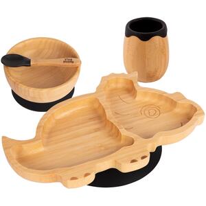 Dinosaur Bamboo Suction Baby Feeding Set 4pc