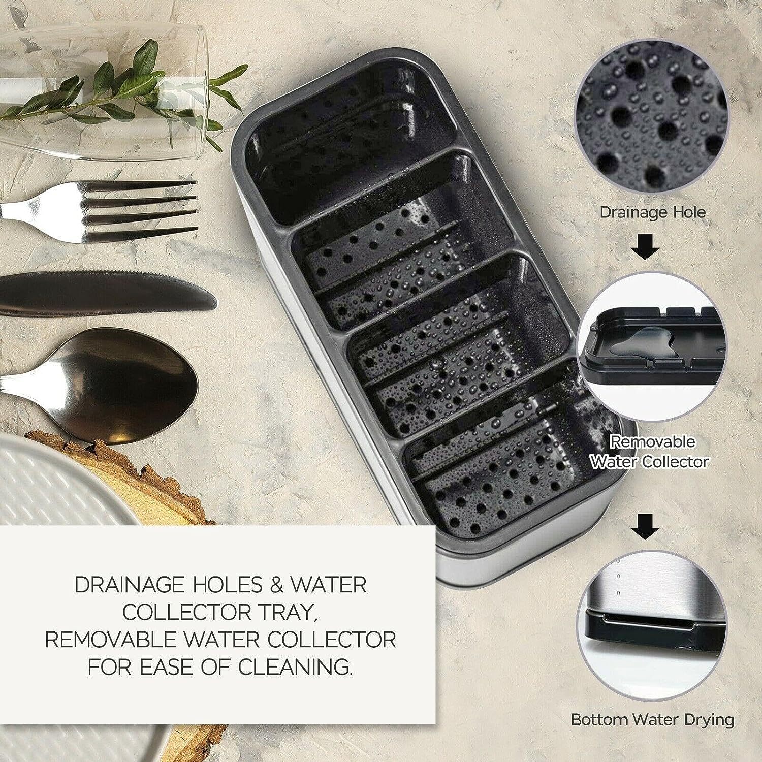 Stainless Steel Kitchen Cutlery Holder Utensils holder