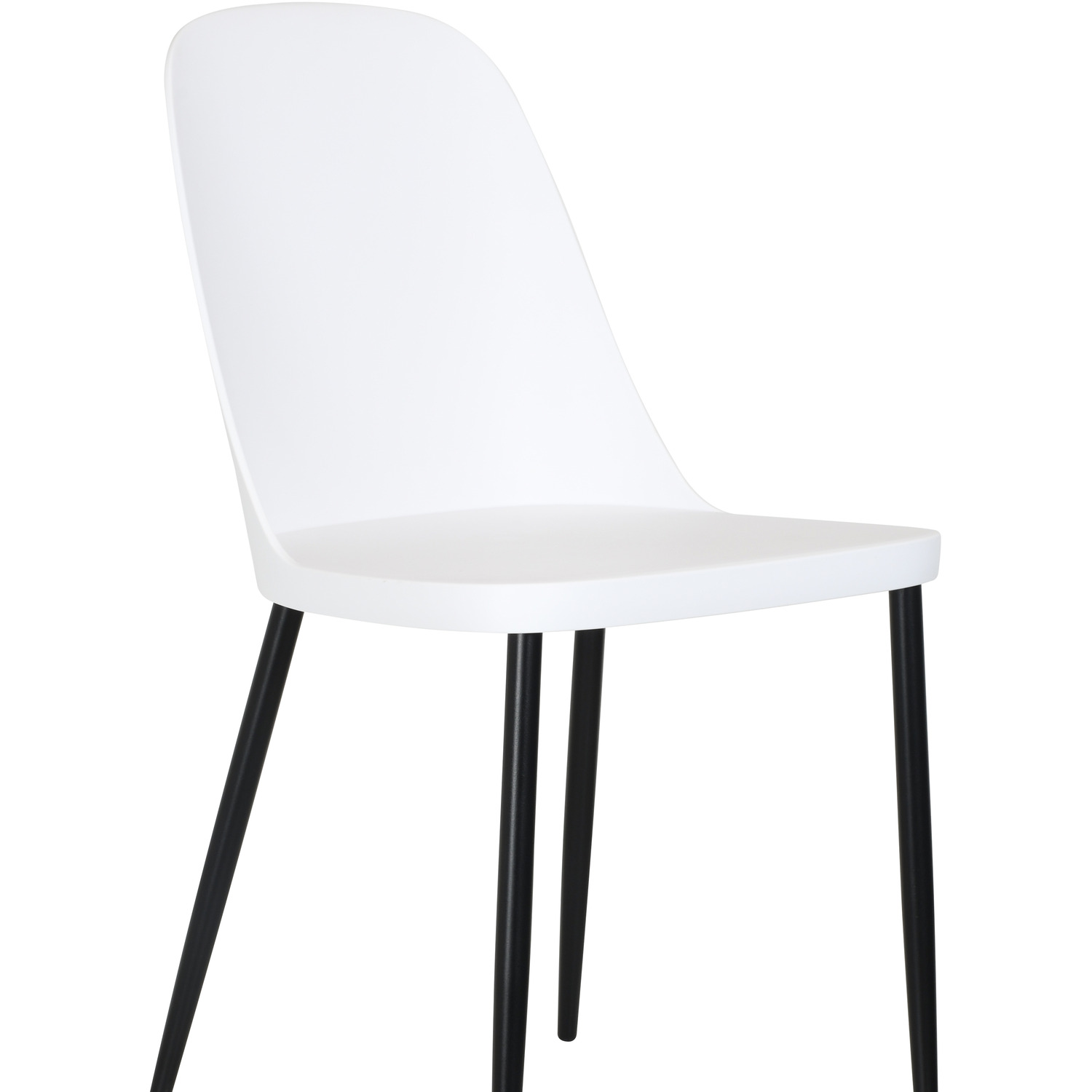 Aspen Set with Square White Table and 2 Duo Plastic Chairs