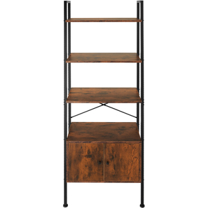 Ladder Shelf Brentwood with Four Shelves Two Cupboards