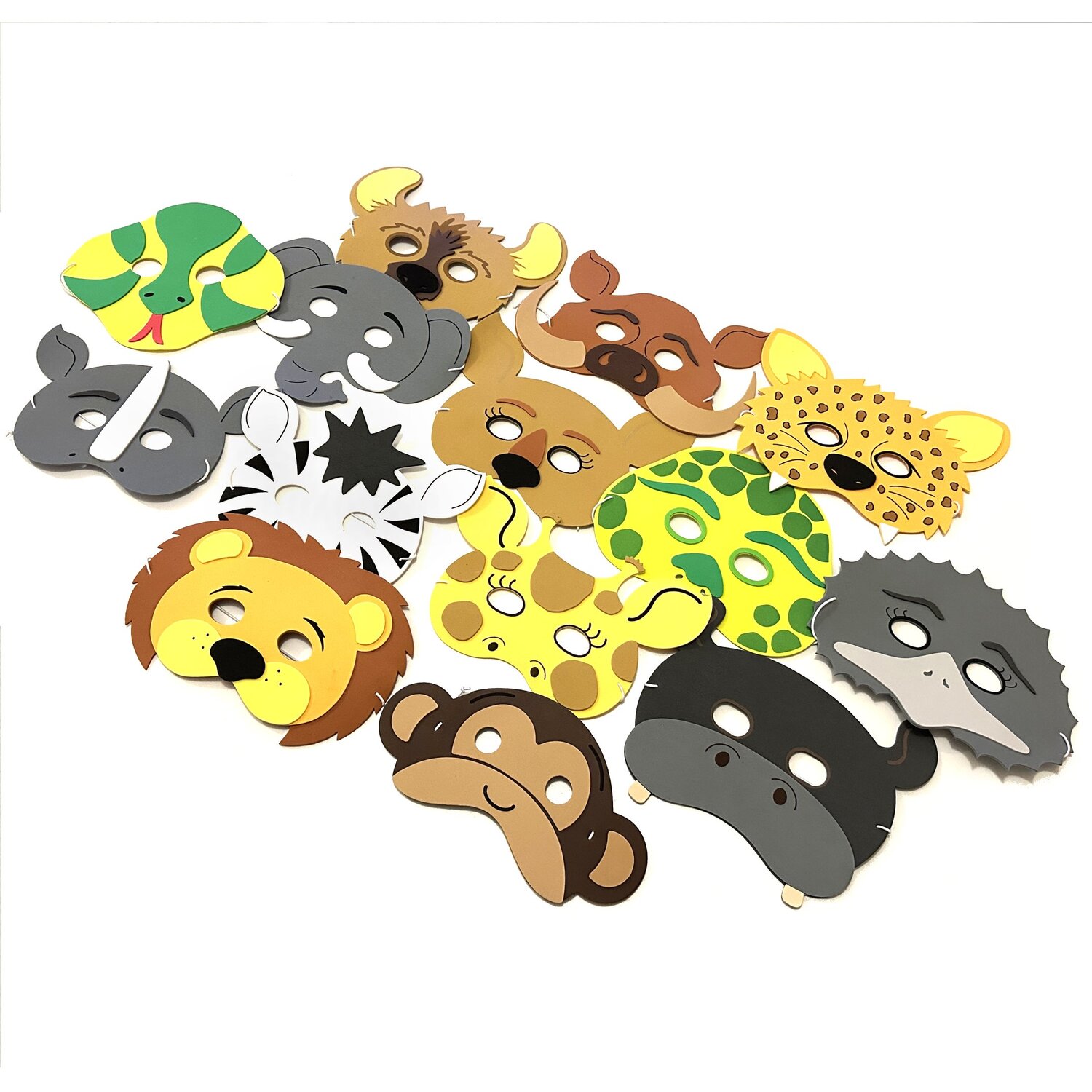 Set Of Wild Animal Face Masks Set Of Wild Animal Face Masks
