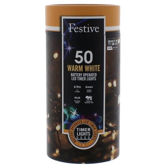 Warm White Timer String Lights