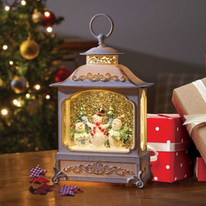 Battery Operated LED Christmas Snowman Wonderland Lantern