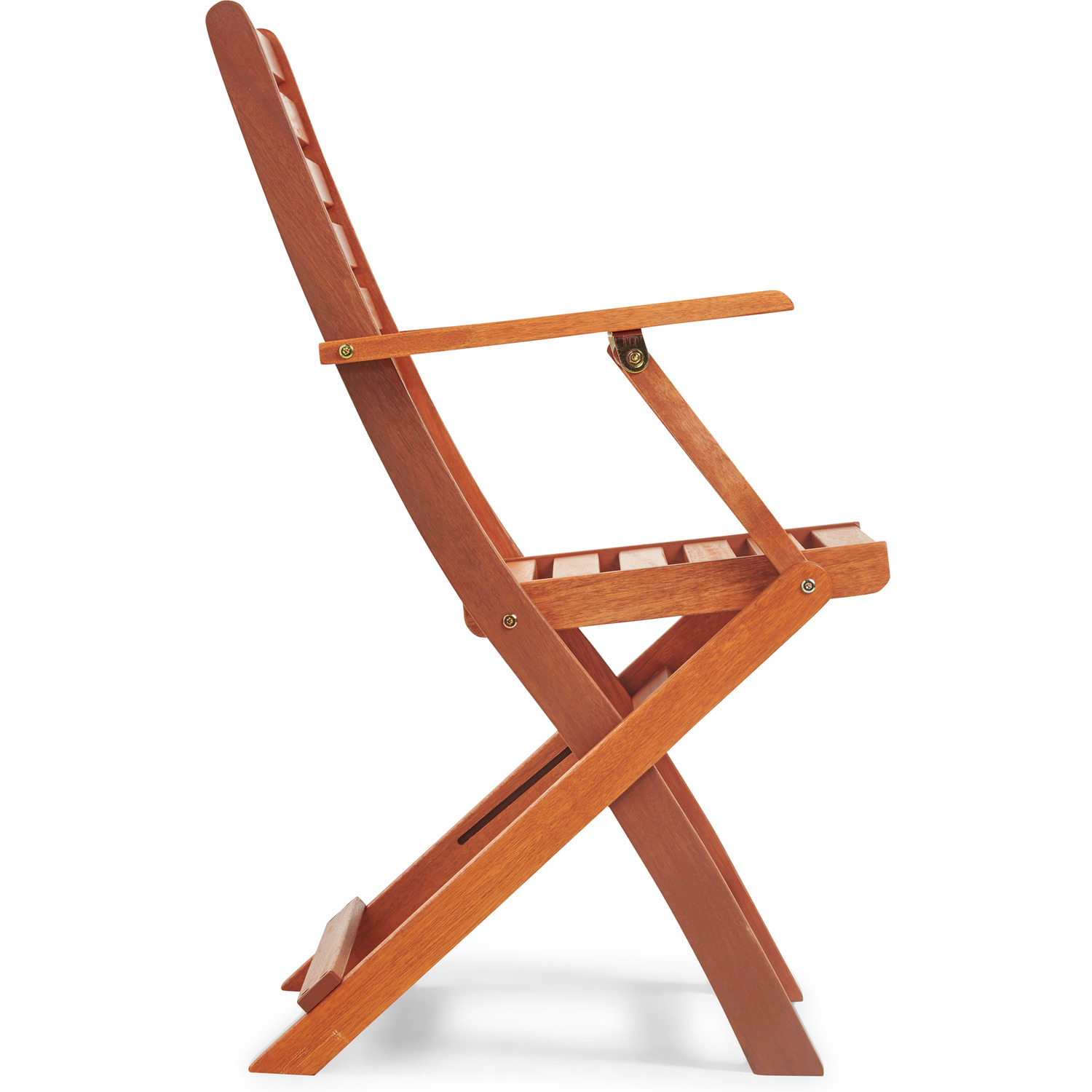 Set Of 2 Folding Wooden Garden Chairs - Natural
