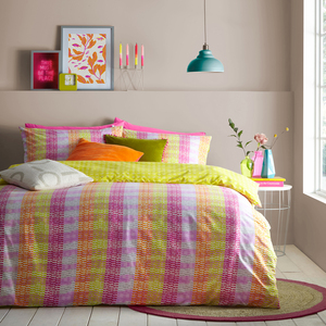 Neola Striped Reversible Duvet Cover Set