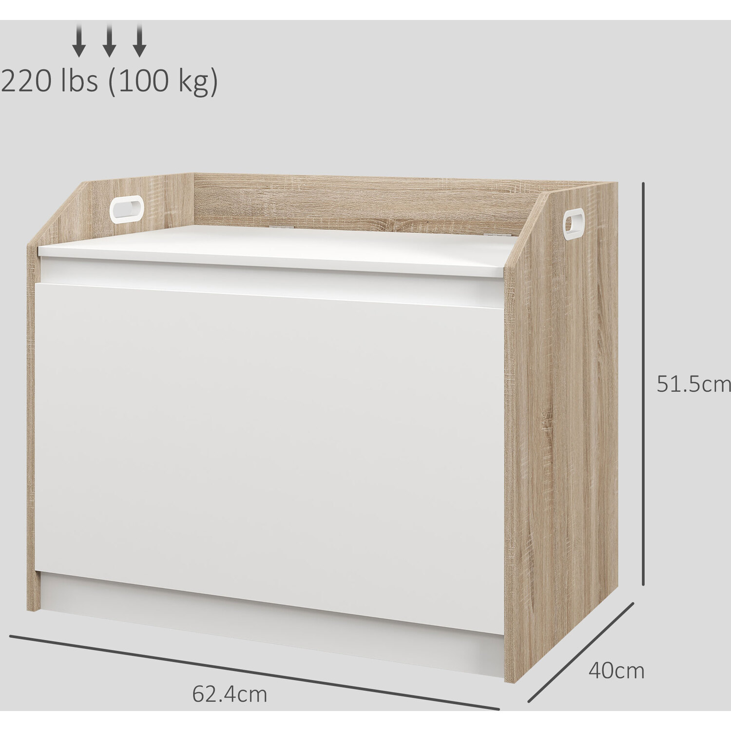 HOMCOM Ottoman Storage Box with Lift Top