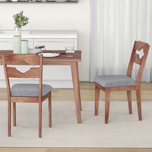 2Pcs Fabric Upholstered Kitchen Dining Chairs