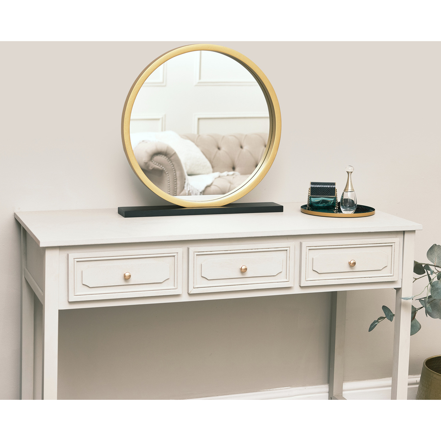 Round Freestanding Table Top Mirror
