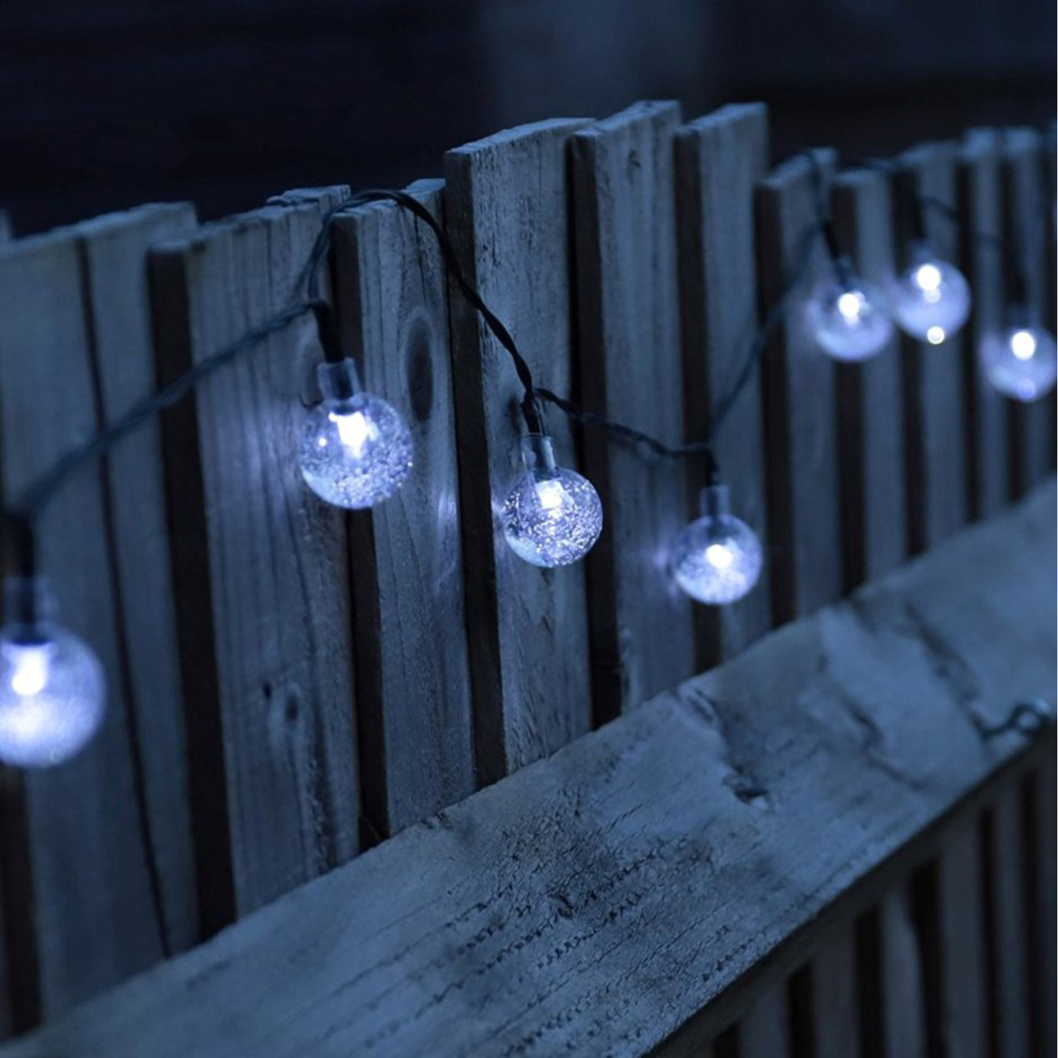 Image of Solar String Lights 30 Crackled Globes&hellip;