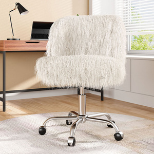 Faux Fur Swivelling Adjustable Office Chair