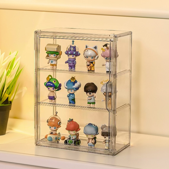 3-Tier Storage Box Wall Mount Clear Display Case