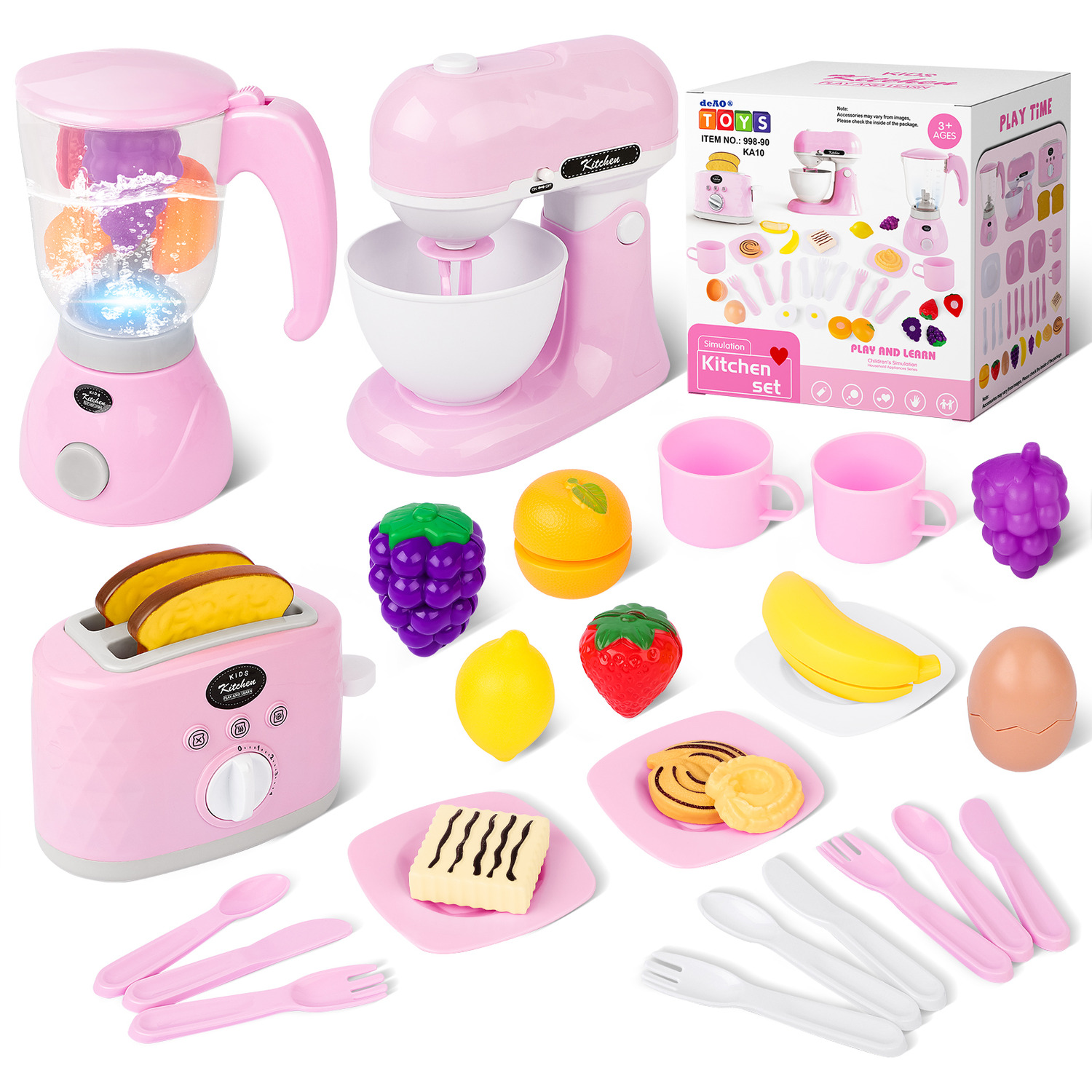 29 Pce Play Kitchen Cooking and Baking Toy Set