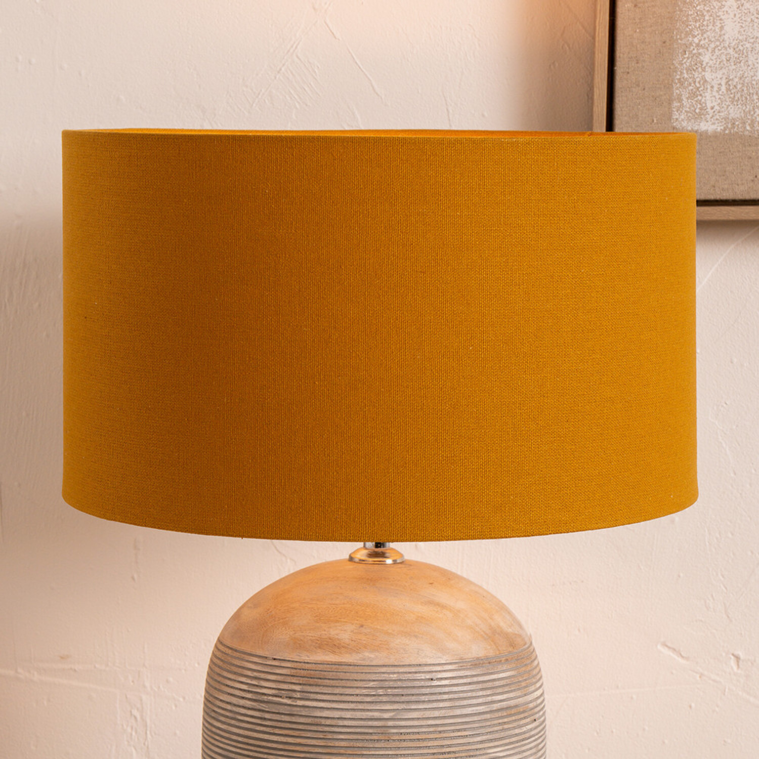 Image of 35cm Handloom Cylinder Table Lampshade -&hellip;