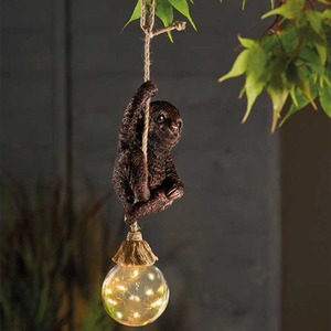 Solar LED Swinging Sloth Garden Ornament