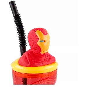 Avengers Hulk 3D Figurine Glass Tumbler With Straw 360ML