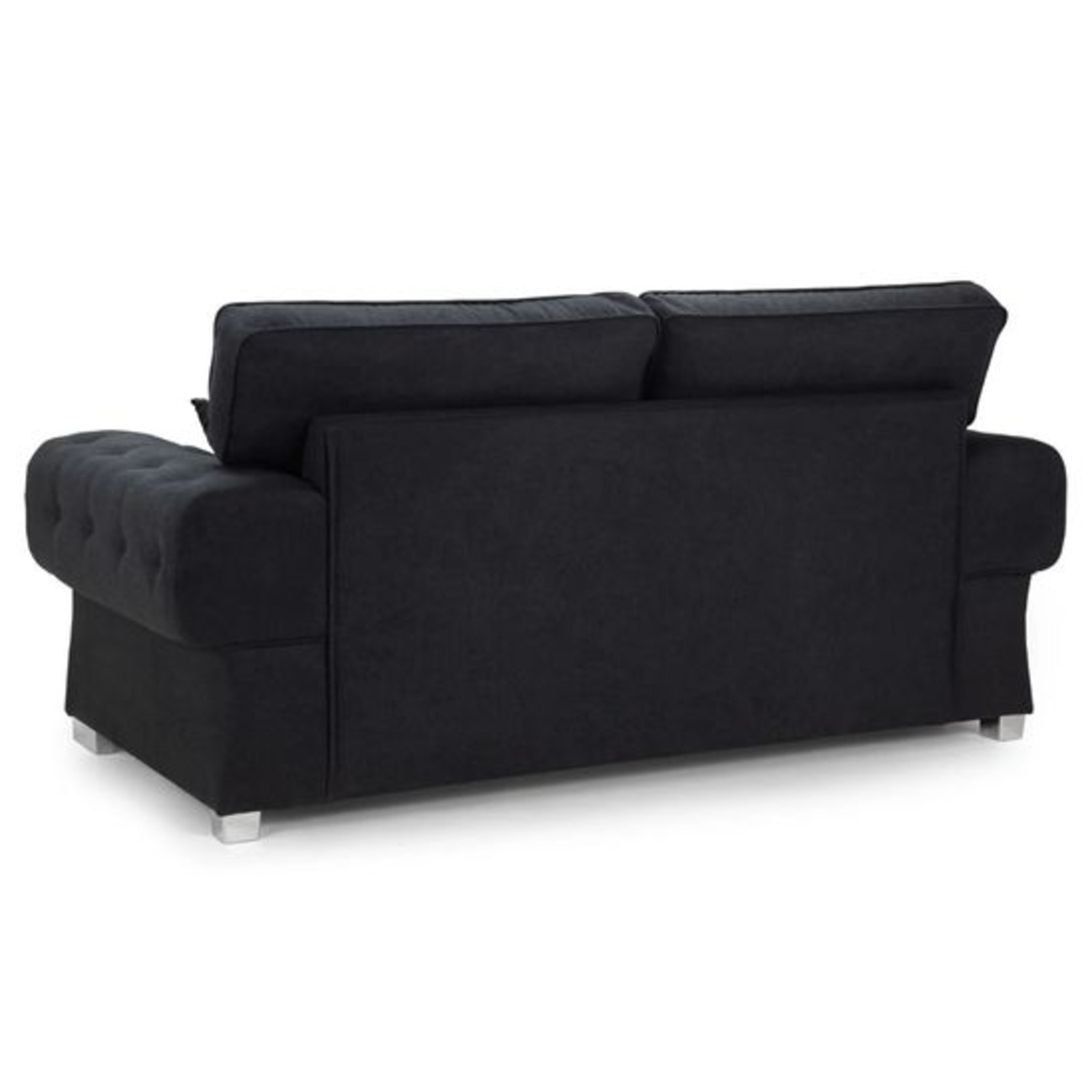 Verona 3 And 2 Seater Fullback Sofa Set - Black