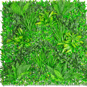 Artificial Mixed Plants Green Hedge Panel 1m x 1m