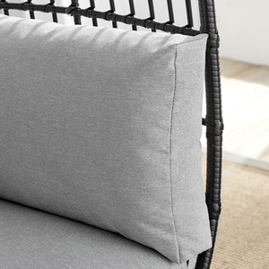 Black Egg Chair Rattan Garden Chair shot 7680970