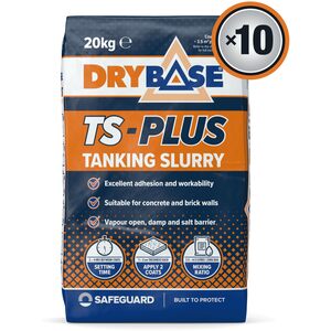 Drybase TS-Plus Tanking Slurry 20kg x 10 Pack