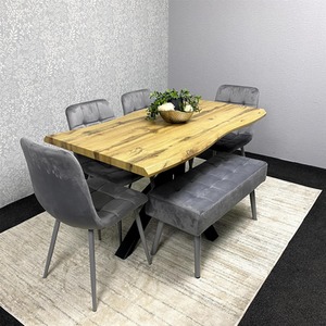 Kosy Koala Dining Table Set with Velvet Chairs and Bench