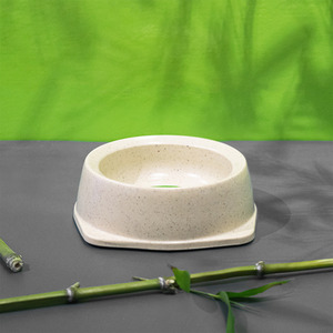 Bamboo Eco Friendly Pet Bowl 300ml - Cream Neutral colour