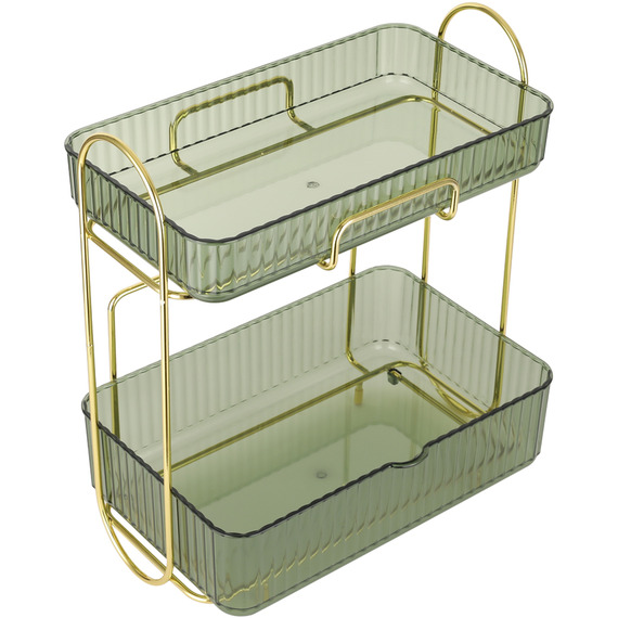 Livingandhome 2-Tier Makeup Organiser Rack