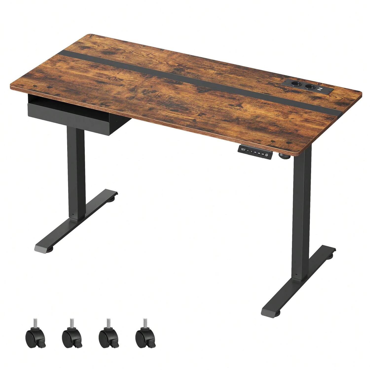 Vasagle Electric Standing Desk With Memory Function - Bronze