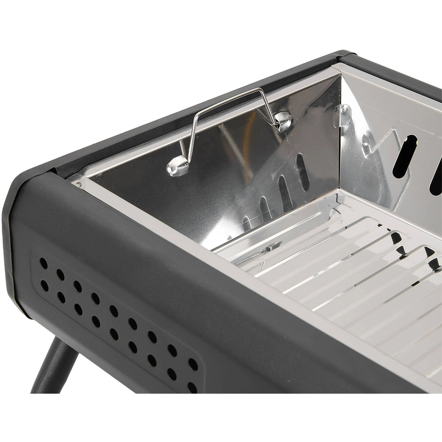 Portable Foldable Charcoal Grill - Black