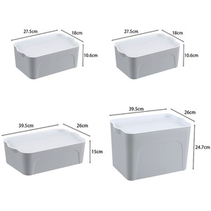 Set of 4 Stackable Storage Boxes with Lids