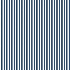 Pinstripe Wallpaper in Navy