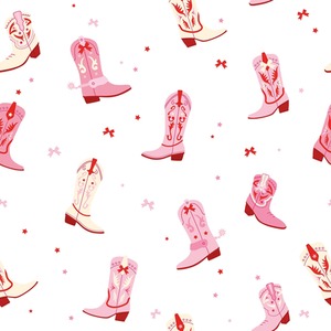 Cowboy Boot Wallpaper in Pink