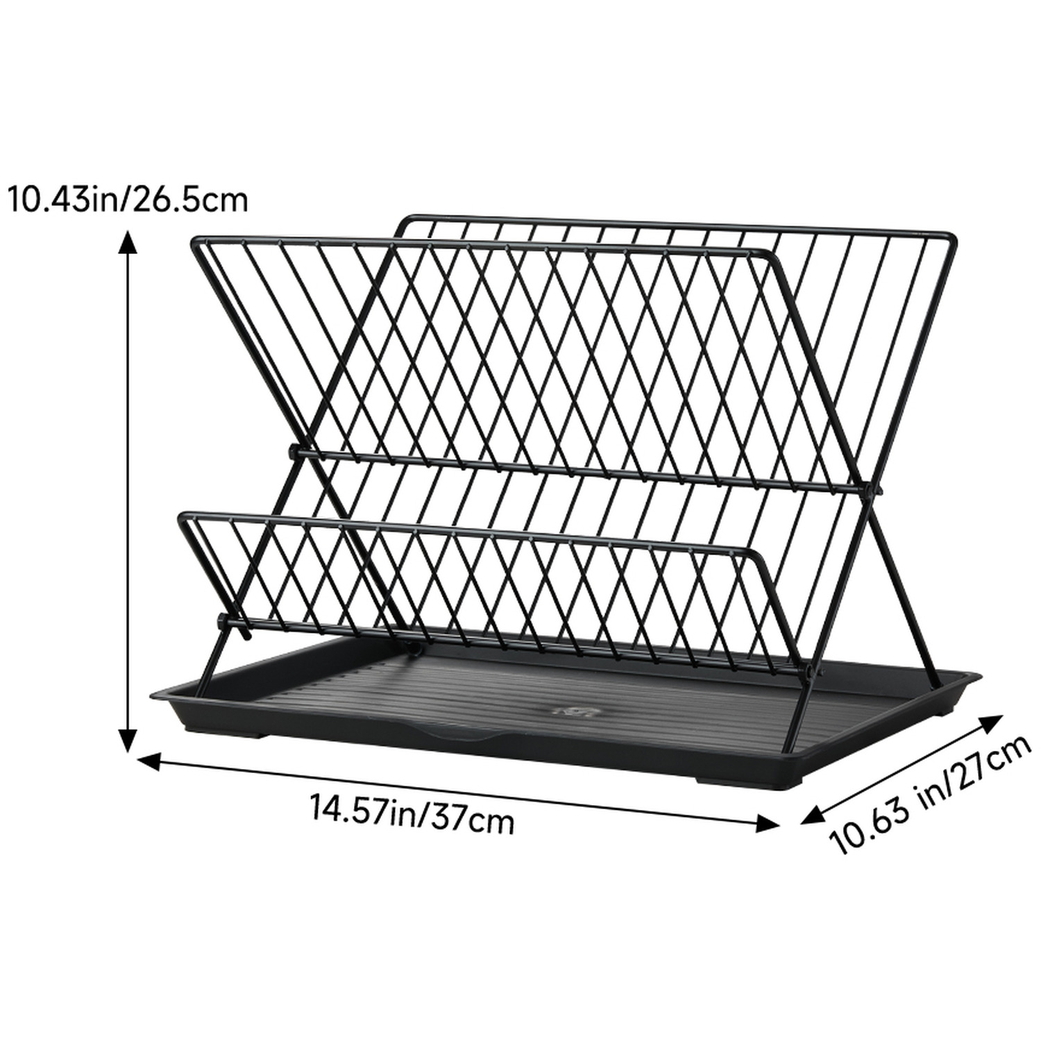 Lifeideas 2 Tier Foldable Countertop Dish Drying Rack
